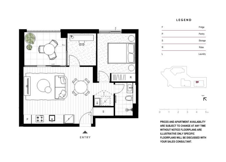 1-Bedroom + Multi-Purpose Room Floorplan, Macquarie Rise.