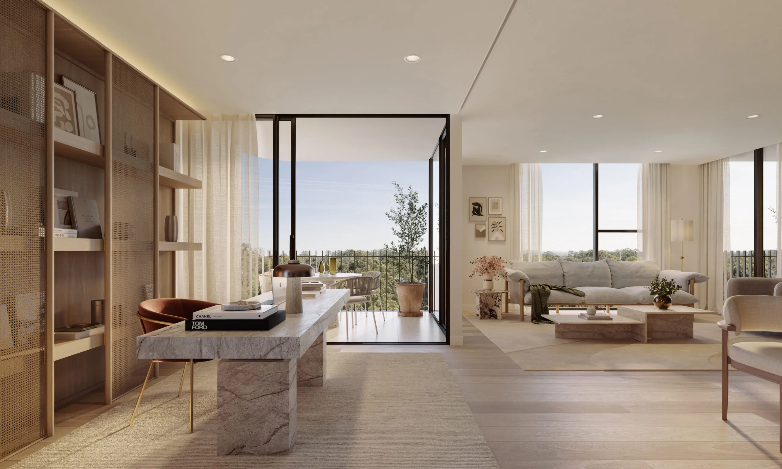 Luxury Two-Bedroom Apartment with Study in Macquarie Park