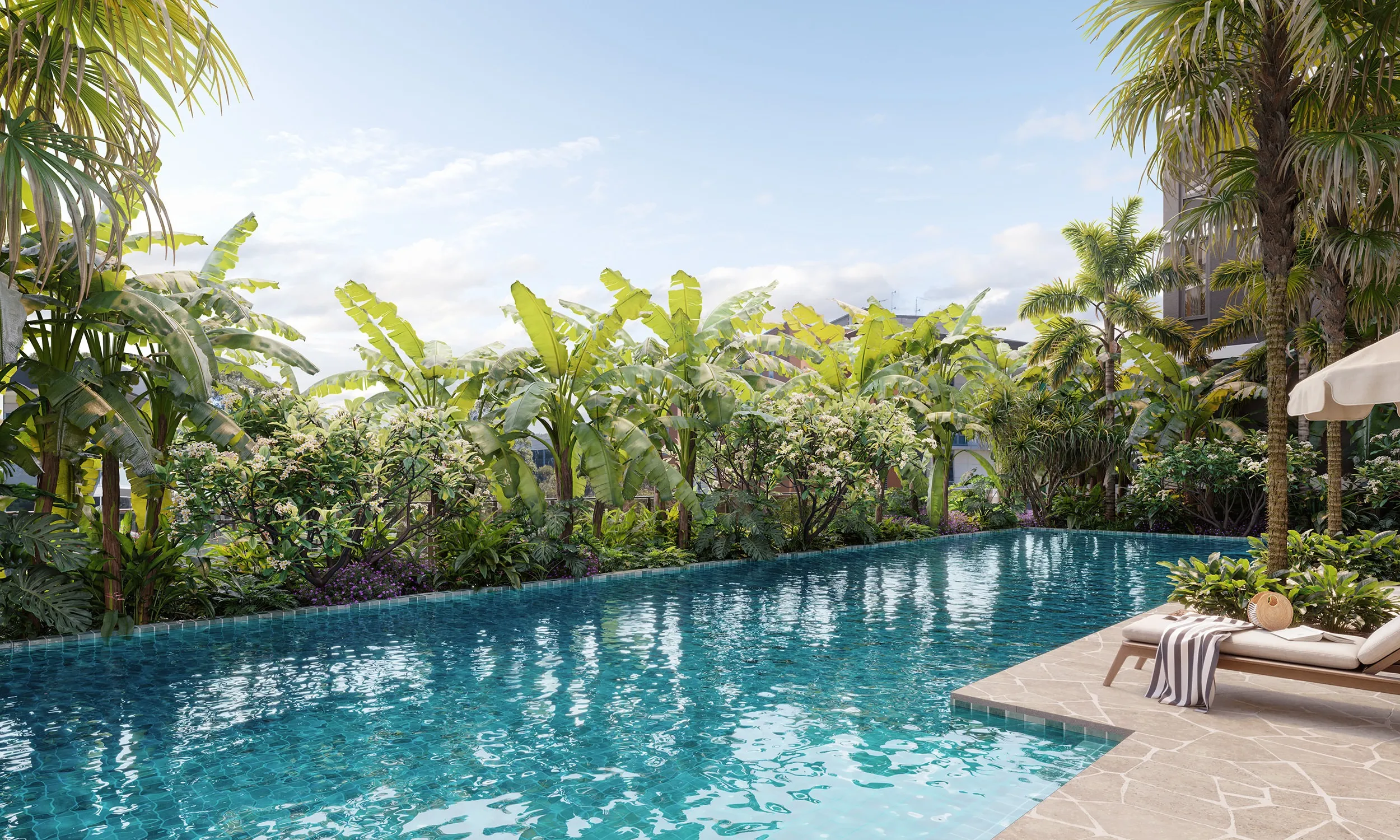 Luxury Outdoor Swimming Pool at Macquarie Rise Apartments