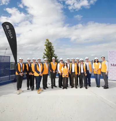 Macquarie Rise Topping Out Ceremony with TOGA Project Team